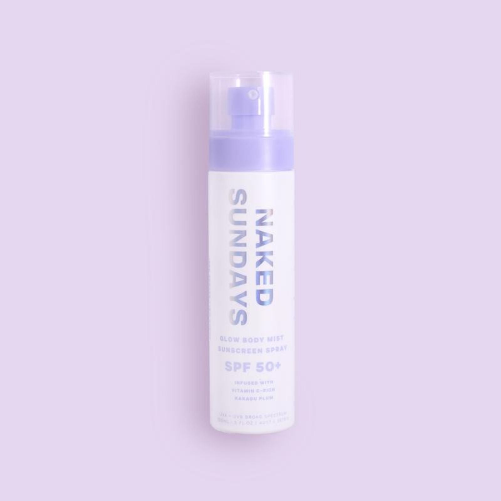  SPF50+ Glow Body Mist Top Up | Body Sunscreen Spray | Naked Sundays