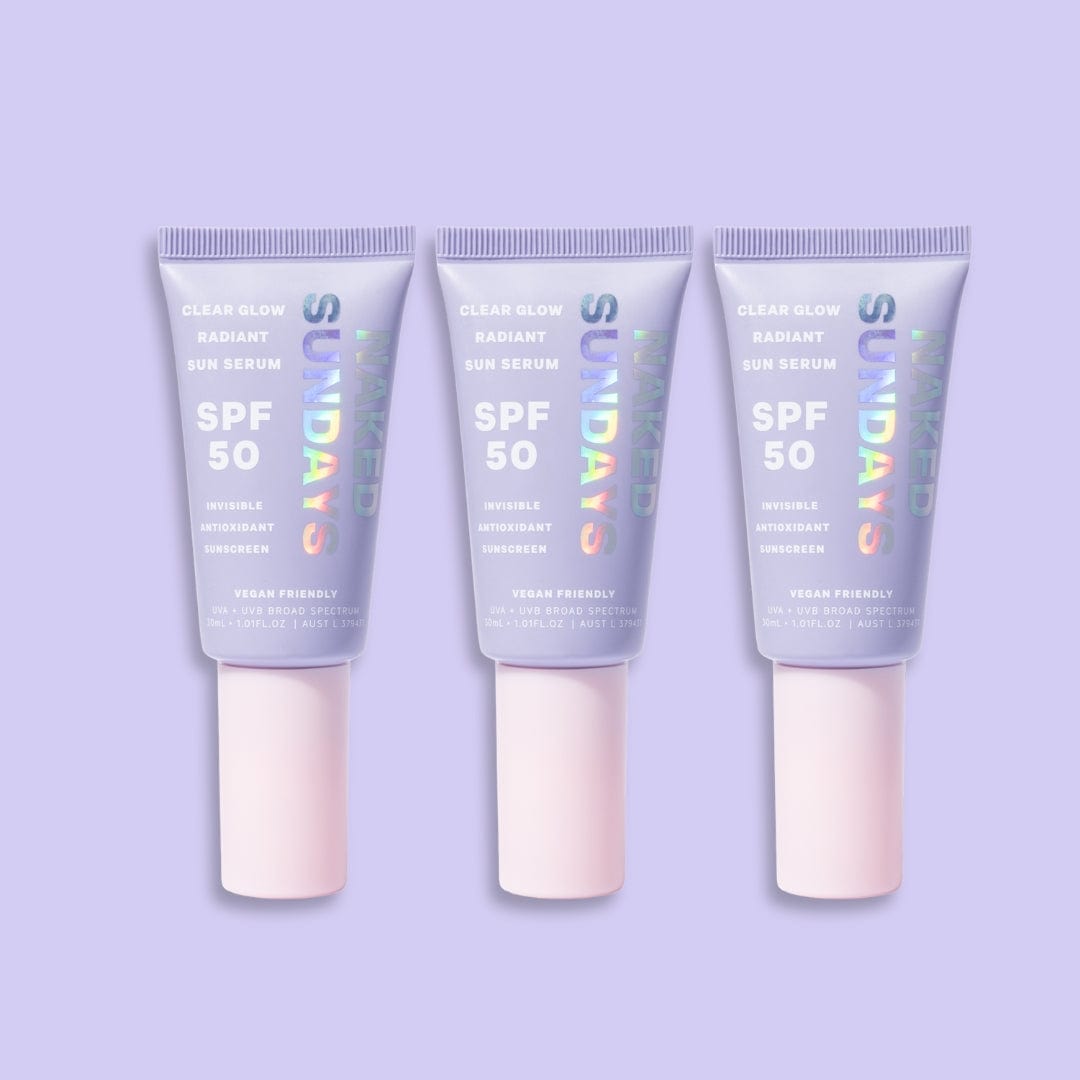 Travel Size Trio Variant - SPF50 Clear Glow Radiant Sunscreen Serum ...