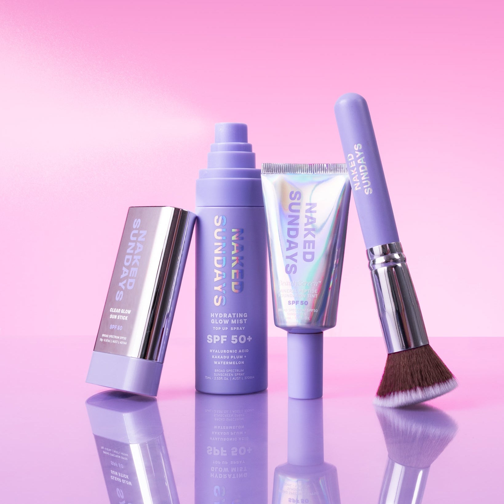 Naked Sundays BeautyScreen & Top Up Bundle with a free SPF BFF Brush