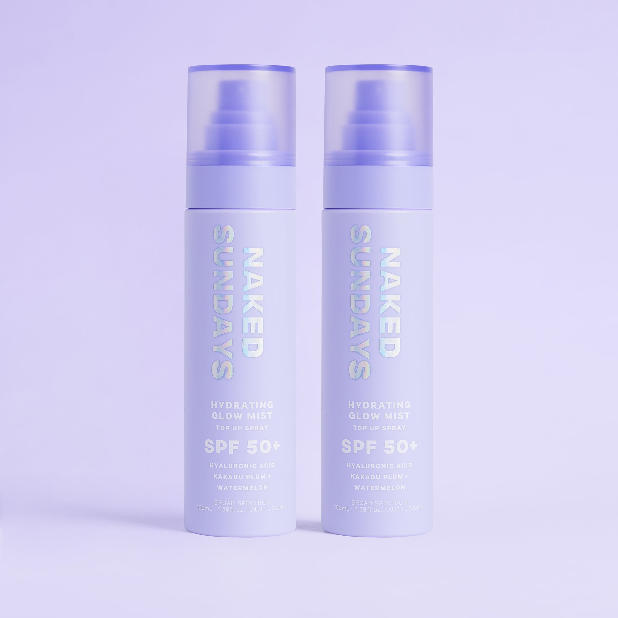 Sunscreen Mists with SPF50+ | SPF50+ Glow Mist Top Up Duo | Face and Body Sun Protection